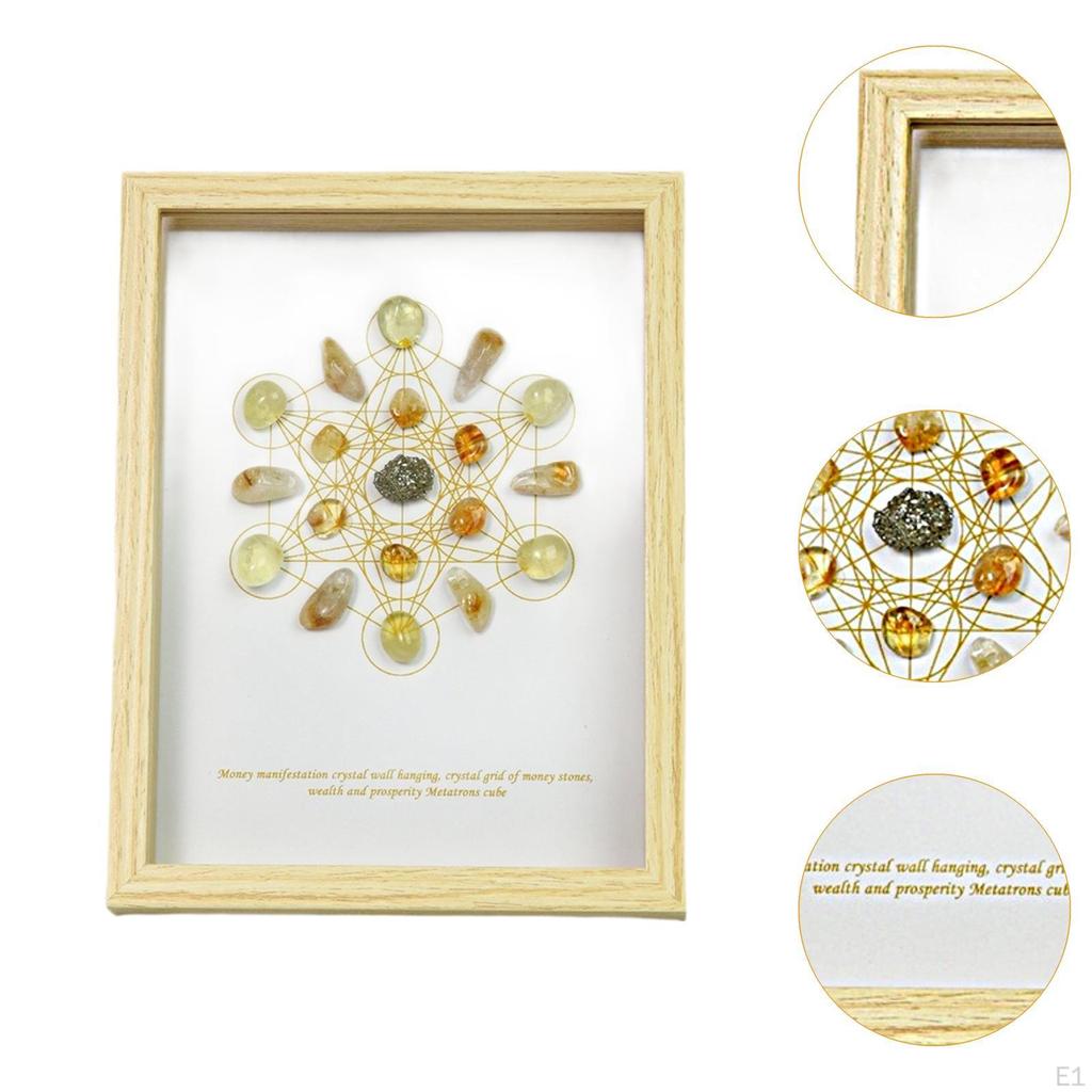 Stones Picture Frame Ornament Decorative Photo for Wall Bedroom Window