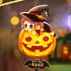 With Handle Halloween Pumpkin Lantern With LED Light Halloween Lantern DIY Materials  Children Toys