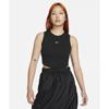 SportsWear Essentials Ribbed Crop Tank W   Black White  Fb8280 010
