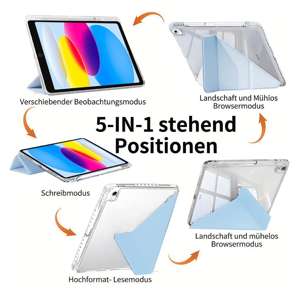 case For iPad 5 6 7 8 9 10 11 Air 11 13 inch /Mini 6th 7th gen /Pro 11 12.9 (3rd/4th/5th/6th gen), 3+Y Fold Crystal Clear Case