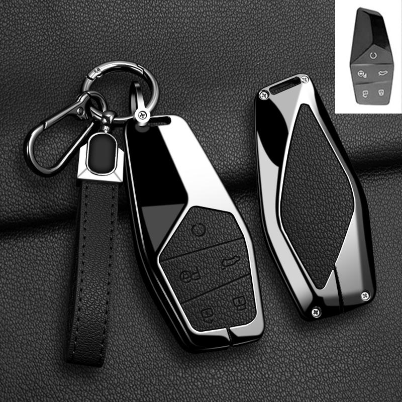 Zinc Alloy Car Key Case Fob For Mg One Remote Protection Cover Shell Keychain Ring Holder In