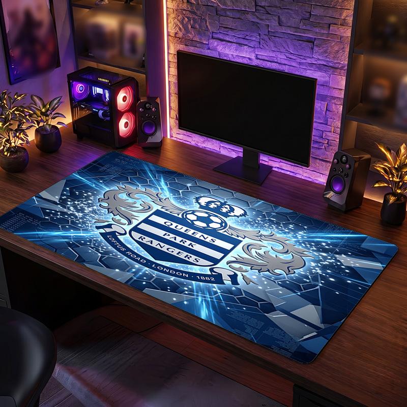 Queens Park Rangers Football Print Large Mouse Pad, Anti-Slip Extended Gaming Desk Mat for Office Home