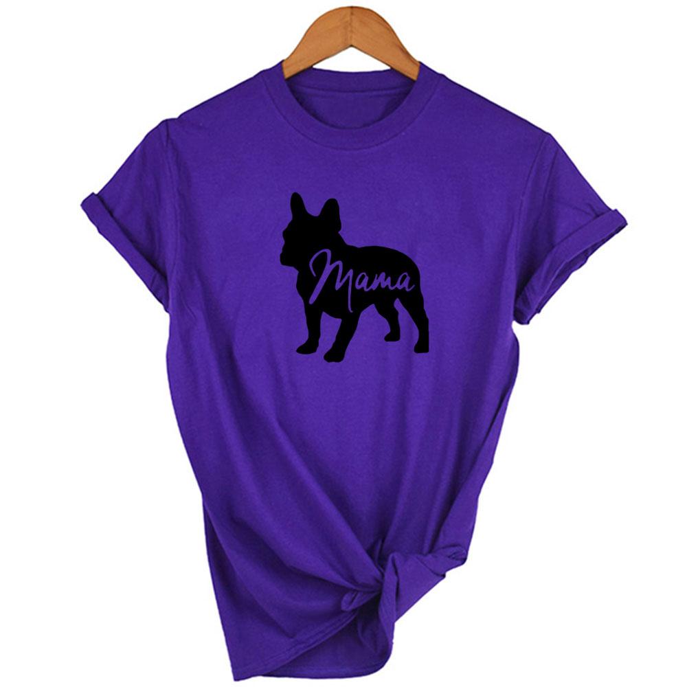French Bulldog Mama Print T Shirt For Dog Owners Dog Mom Pet Lover Mom Life Mother