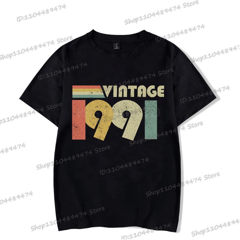 Summer Printed Vintage 1995 T Shirt Men Women Fashion 1990-1999 Design Streetwear Short Sleeve Birthday Year Harajuku Tshirts