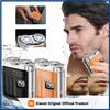 Men Mini Electric Shaver Dual Head Waterproof Beard Trimmer Digital Display Automatic Portable Travel Razor for Male