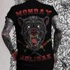 Herren Retro Tattoo Stil T-Shirt Trend 3D Druck Street Kurzarm Hip-Hop Punk Stil Herren T-Shirt Übergröße Herrenbekleidung