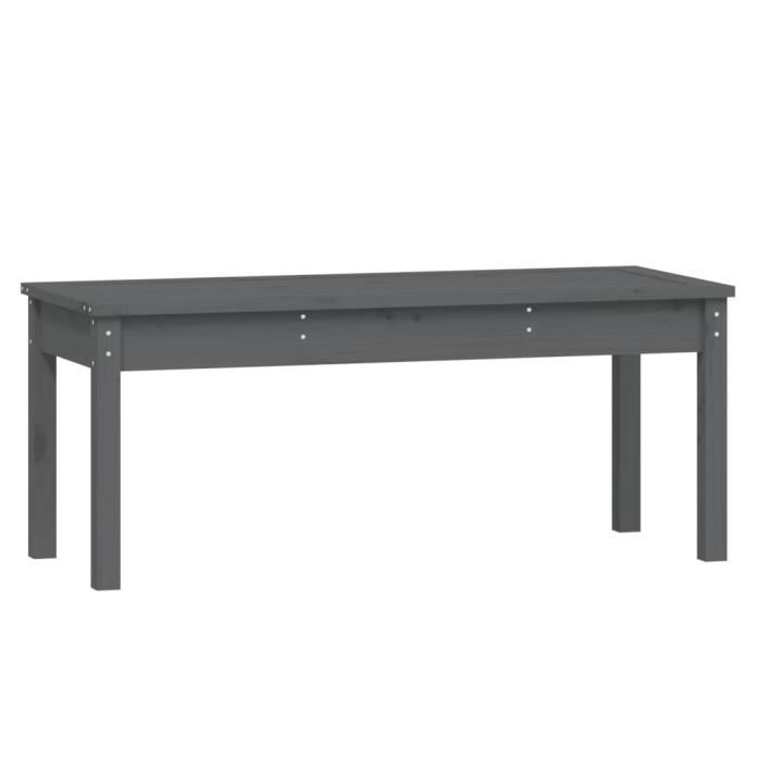 VidaXL Banc de jardin gris 109x44x45 cm bois massif de pin 824006