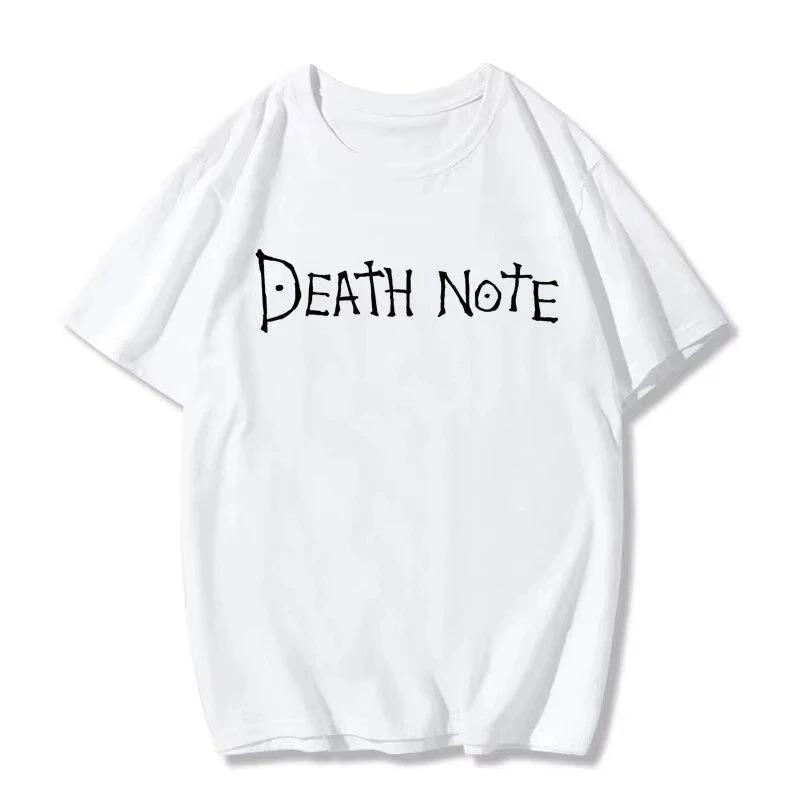 Death Note Legendary Dark Thriller Anime Iconic Logo Graphic Print Casual Streetwear Anime Fan Merch T-Shirt Top for Death Note Fans Anime Enthusiasts 4XL