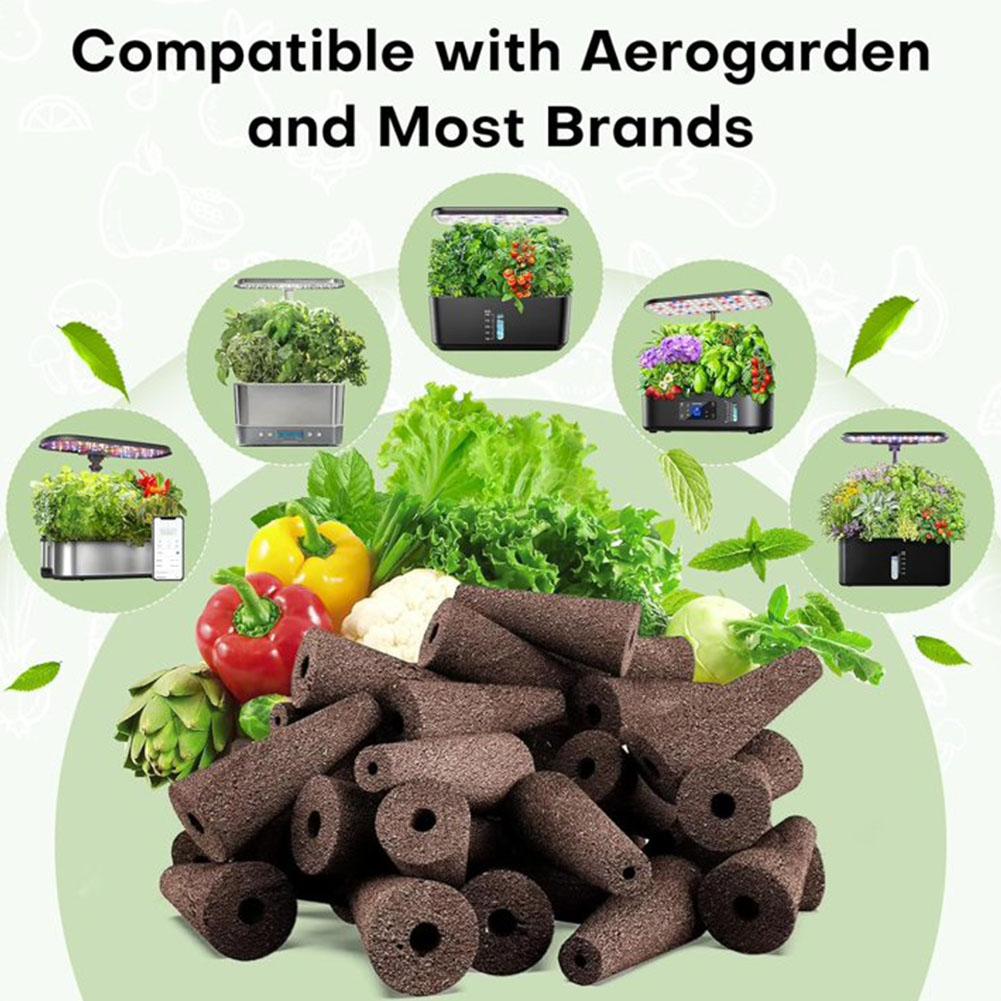 50Pcs Seed Grow Sponges Replacement Root Growth Pods Hydroponic Seedling Starter Plugs For AeroGarden Indoor Garden Planting