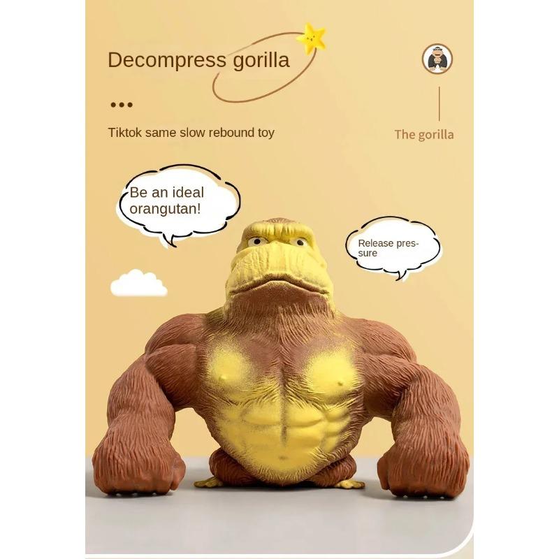 New Antistress Orangutan Fidget Toys Squishy Elastic Monkey Funny Decompression Gorilla Stress Relief Games Toy for Adults Kids
