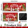 2-Piece Merry Christmas Kitchen Rug Set New Winter Holiday Kitchen Decor Floor Mat Porch Pathway Mat Non-Slip Home Decor