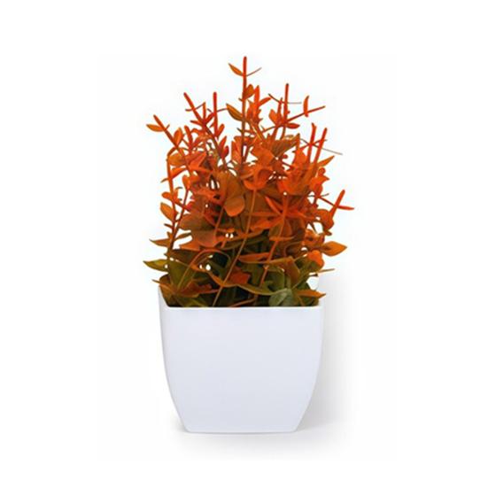 Simulated Small Potted Plant Maintenance-Free Realistic Autumn Leaves Mini Fake