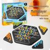 Geometric Triangle Chess Puzzle: Family Interactive Strategy Game with Rubber Band Exercise