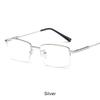 Anti Blue Light Reading Glasses for Men Business Office Classic Women Memory Titanium Alloy Half Frame Presbyopic Glasses