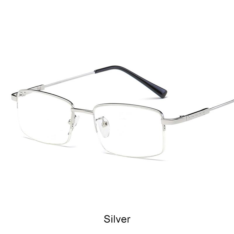 Anti Blue Light Reading Glasses for Men Business Office Classic Women Memory Titanium Alloy Half Frame Presbyopic Glasses
