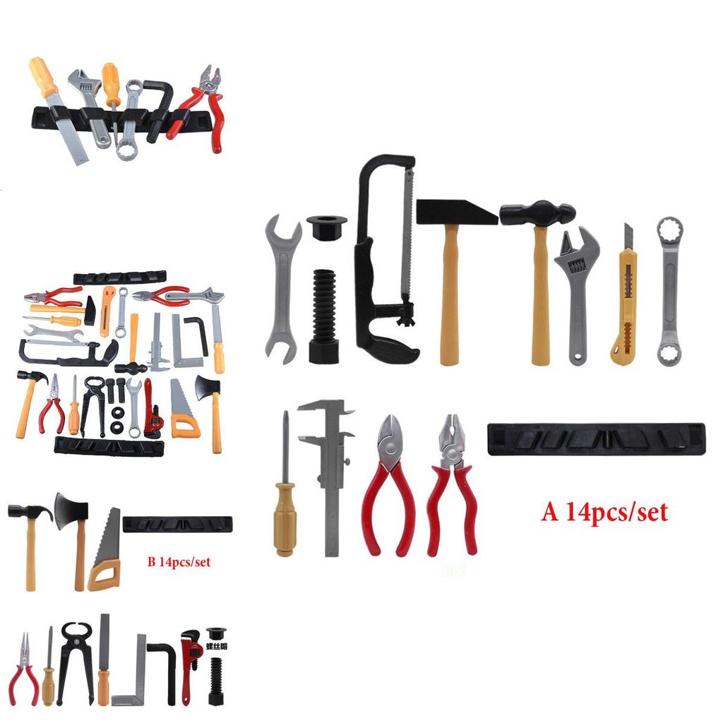 Premium 14pcs Construction Tool Set Toy For Childrens Creative Pretend Play And Learning