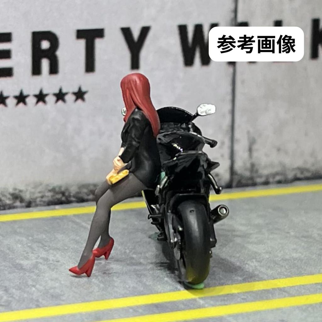 Moreart Miniature Figure Bike Street Girl Female for Diorama and Miniature MO222173 1/64 & Set, Model, Cars,