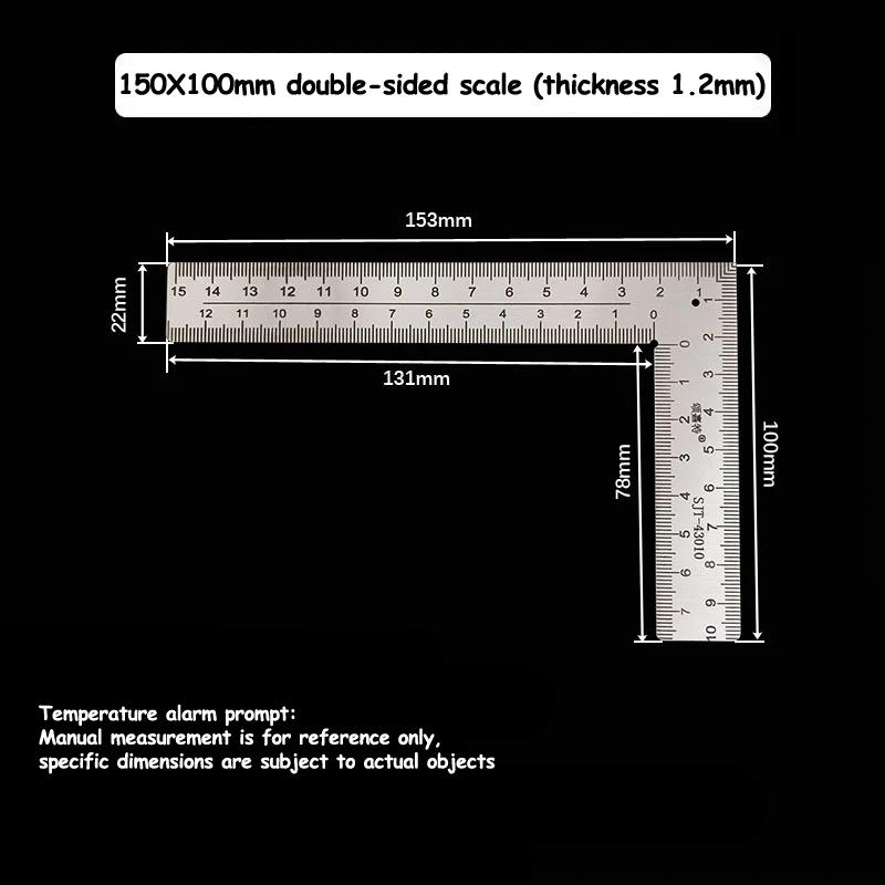 1PCS Mini L-shaped Ruler Measuring Layout Tool Stainless Steel Square Right Angle Ruler Precision for Building Framing Gauges