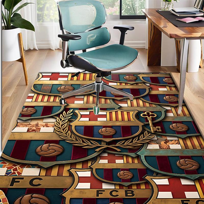 FOOTBALL Club Barcelona Pattern Rug, Indoor/Outdoor Mat, for Picnic, Gameroom, Bedroom, Office, Living Room, Home Decor Carpet, Birthday Gift