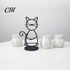 Hydroponic Plant Pot Cat Flower Holder, Multifunctional Desktop Vase Pen Organizer for Eco-friendly Holder Small Plants, Minimalist Stand with