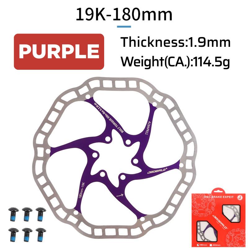 6-Bolt Bicycle Disc Brake Rotor Hydraulic Disc Brake 160/180 Ultra-Light High Strength Heat Dissipation Rotor for MTB Road Bike