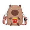 Cartoon Capybara Coin Purse Cute Small Item Bag Fashion Silicone Shoulder Bag  Girls