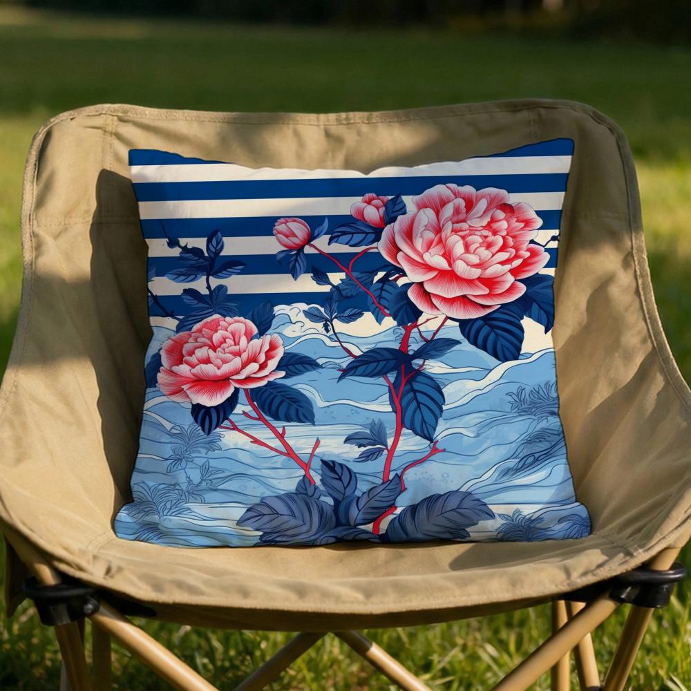 Elegant Chinese Art Cushion Cover Soft Reversible Durable Pillow Cover MultiScene Use for Home Car Daily Comfort