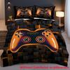 Colorful Gamepad Print Quilt Cover Set Fashion Cool Fragment Game Console Cover Bedding Cover Polyester Comfortable Duvet Cover