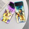 Saint Seiya Knights Of The Zodiac Phone Case For Samsung Z Flip 7 6 5G Galaxy Z Flip 5 4 3 Black Hard Cell Cover Luxury PC Shel