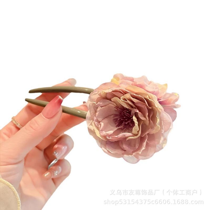 Dried Rose Hairpins Ancient-style HanfuRetro Cheongsam Accessories Updo Hairpins Hairpins and Hair Ornaments
