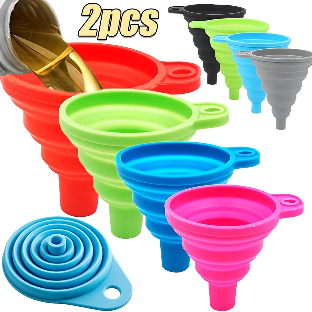Faltbarer Auto Motor Trichter Silikon Flüssigkeitstrichter Scheibenwaschflüssigkeit Wechsel Tragbarer Auto Motorölwechsel Trichter Autozubehör