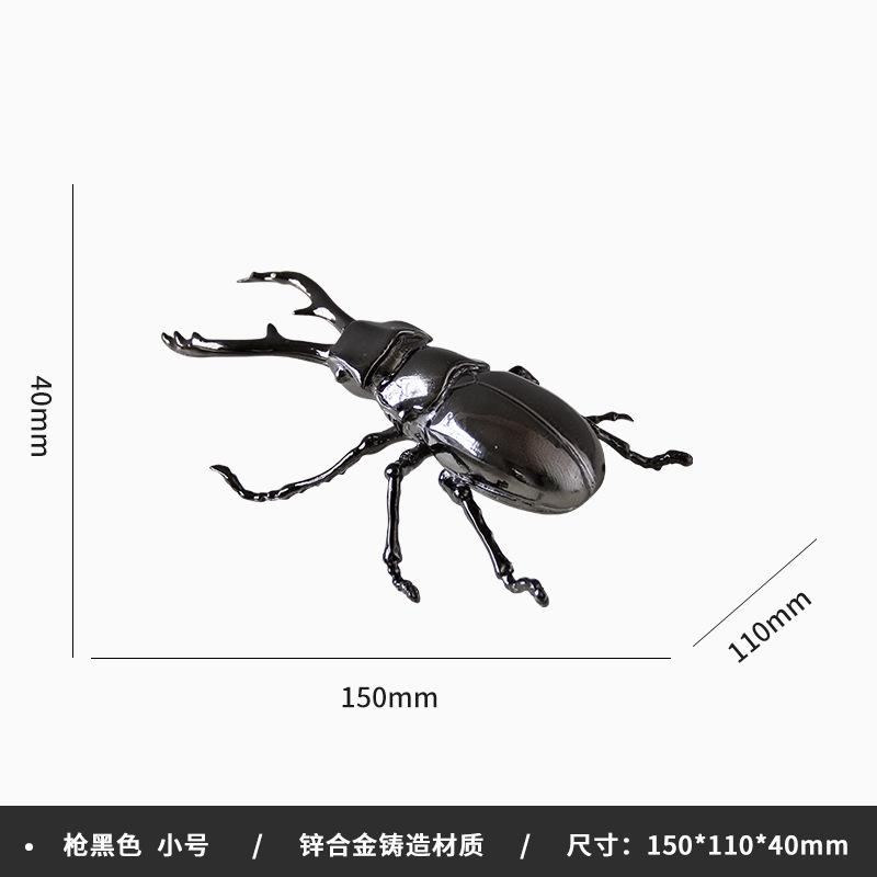 Metal El Sanatları Simüle Böcek Heykeli Böcek Scarab Böceği Gümüş Böcek Metal Figür Ev Dekorasyon Aksesuarları