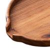 U Shaped Opening Wooden Tea Tray Round Shape Tea Coffee Snack Tray Wooden Serving Tray  Home Use