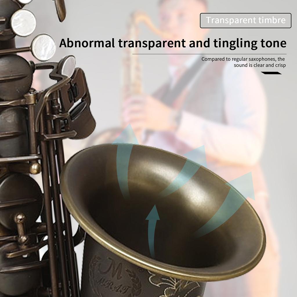 M MBAT Alto Saxophone E Flat Premium Brass Body Alto Saxophone Set Pro Saxophone Woodwind Instruments with Case Reed Sax