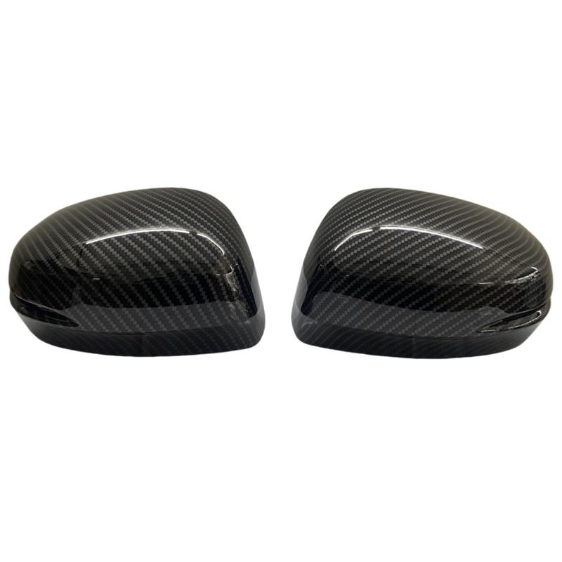 Glossy Black/Carbon Fiber Look Rearview Side Mirror Cover For Honda Odyssey 2015- Wing Cap Exterior Door Rear View Case Trim