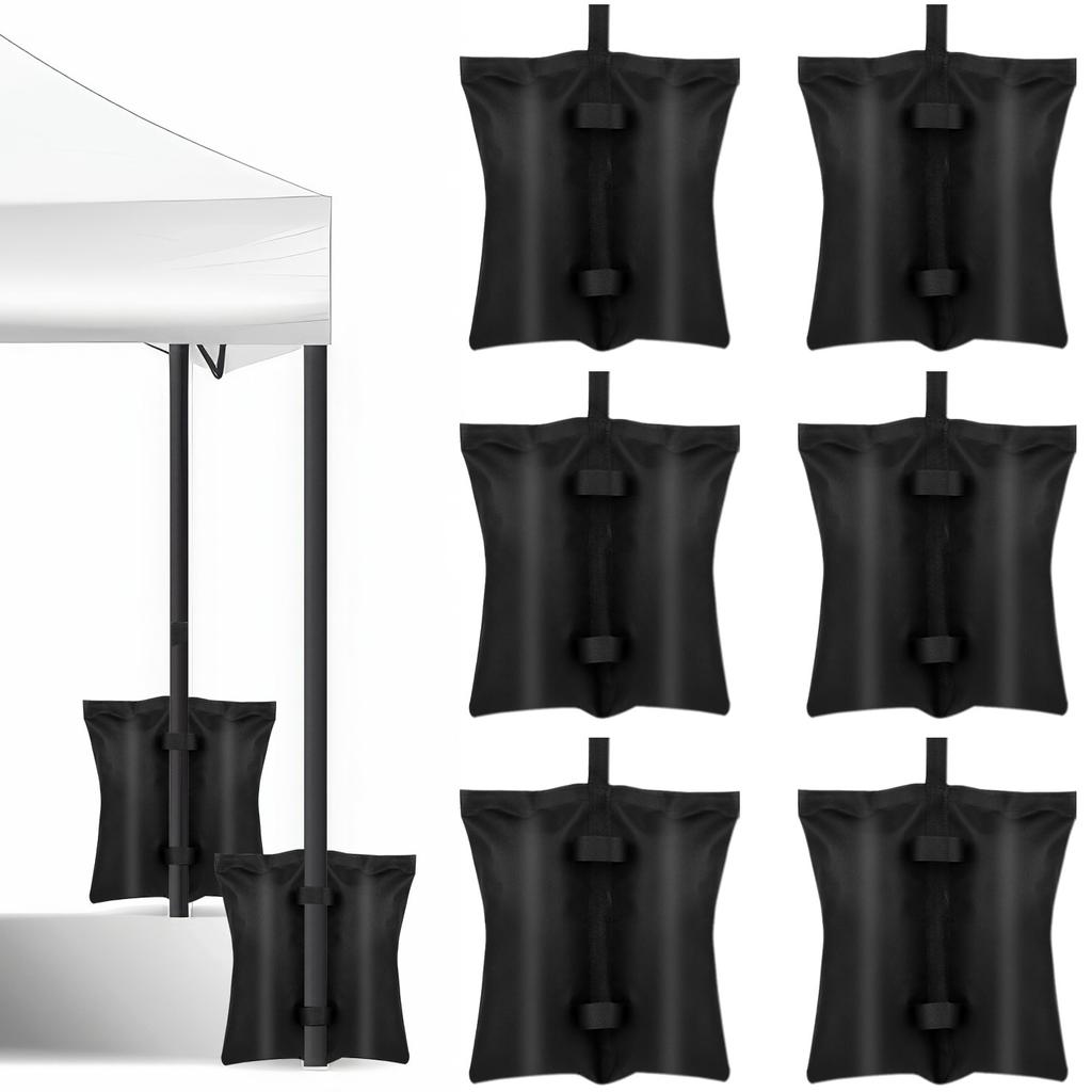16 Pak Luifel Gewichtszakken Voor Luifel Tent Heavy Duty Poot Luifel Gewicht Zandzakken Zwart 400 Lbs Luifel Ondersteuningsframe Vast Zandb
