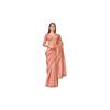 Womanista Women's Solid Embellished Lace Saree With Un-stitched Blouse