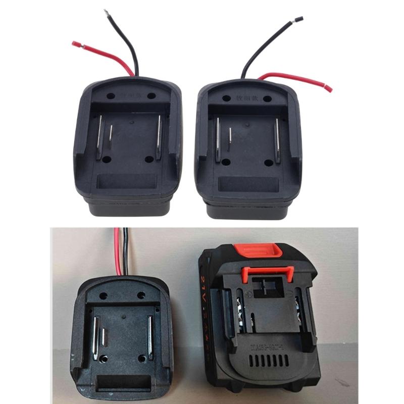 2pcs DIY Adapter Power Tool Accessories Battery Adapter With Wire Connector Discharge Port Output Dock Power Connector