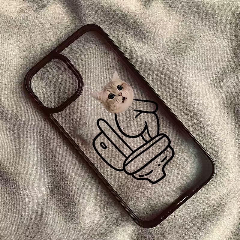 

Funny Cat Unique Drop Resistant Phone Case for iPhone 17 16 15 14 13 12 11 Series Pro Max Plus Double Layer Protection iphone 12 Pro