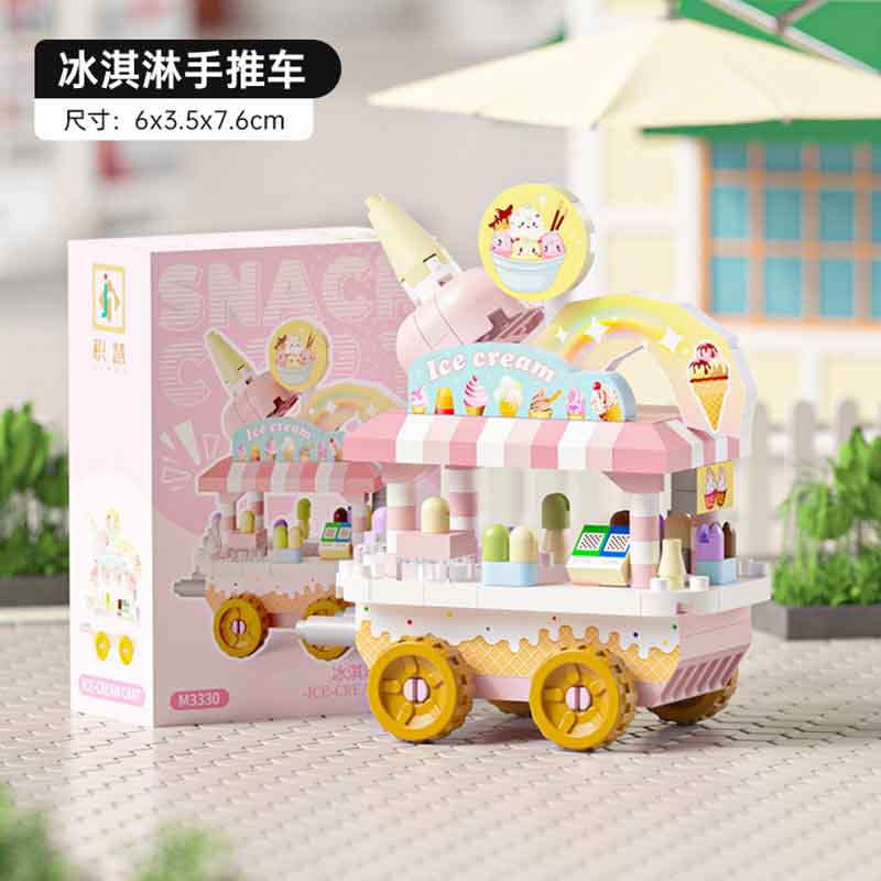 

Moc City Street View Food Street Stall Car Model Assembly Diy Construction Blocks Children S Game Birthday Toys Gifts