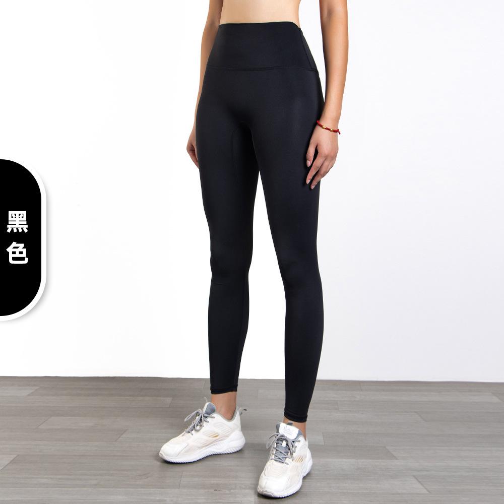 

Жіночий одяг для йоги без Т-подібної лінії, спортивні та фітнес штани, жіночі облягаючі штани з ефектом «персикових сідниць», штани для йоги з високою посадкою та відчуттям оголеності XL чорний