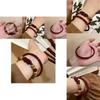 Chic Summer New Chinese Design Red Glass Pixiu Bracelet Coconut Shell Beads
