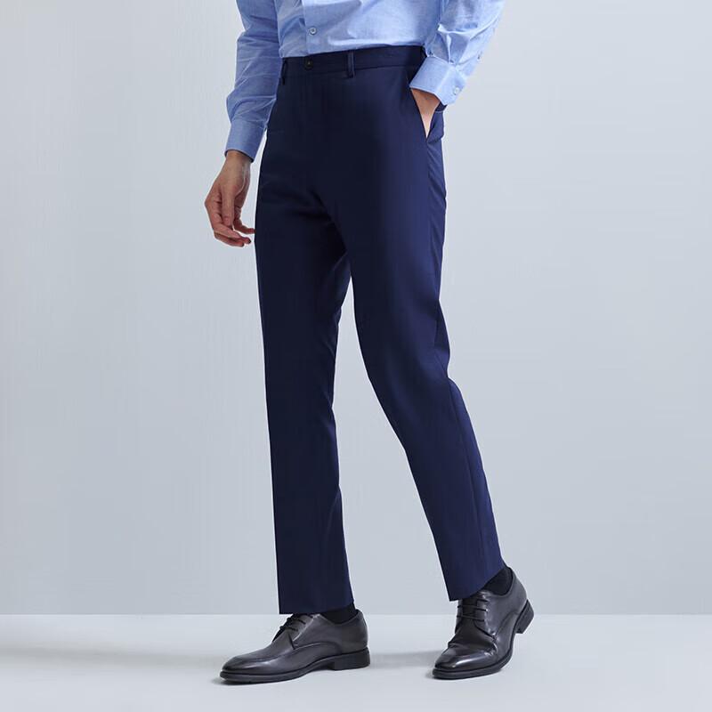 SAINT ANGELO Men's Business Casual Wool Trousers