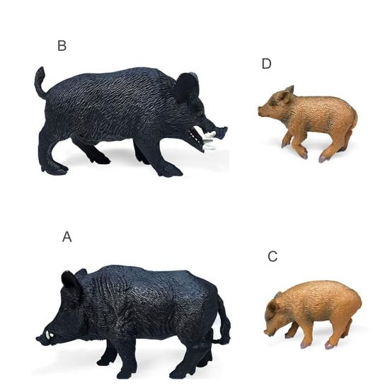 Wild Boar Figurine Lovely Creative Vivid Wild Animal Wild Boar Model for Decoration