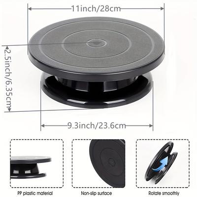 Turntable Rotate Table,Carving Rotating Cake Turntable,For Painting, Cake Decorating,Project Display,Kitchen Baking Tools 11Inch