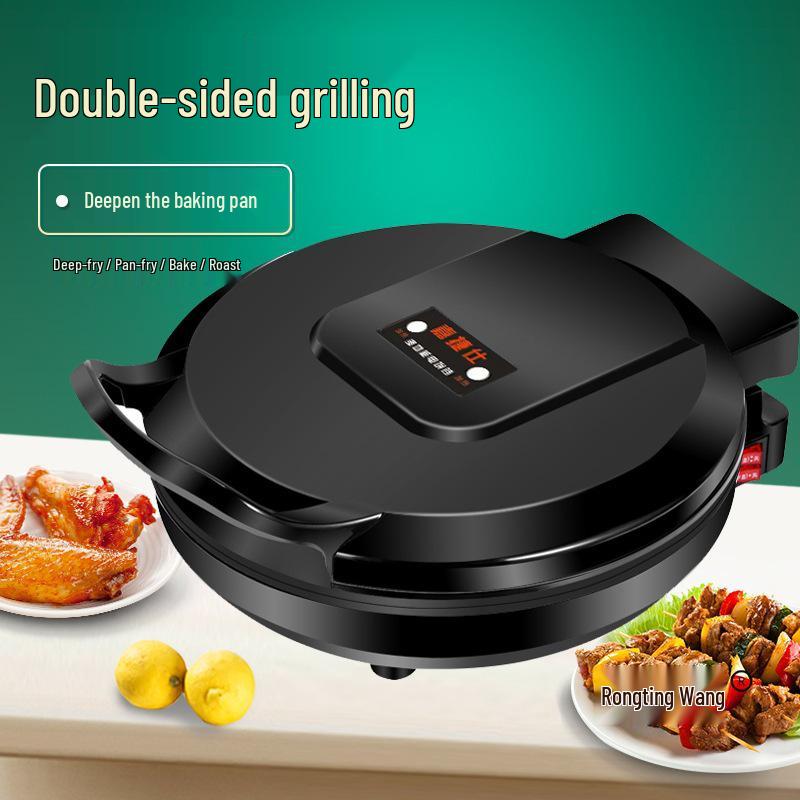 Multi-Functional Electric Griddle: Double-Sided Heating, Enlarged Pancake, Crepe, and Baking Pan for Home Use