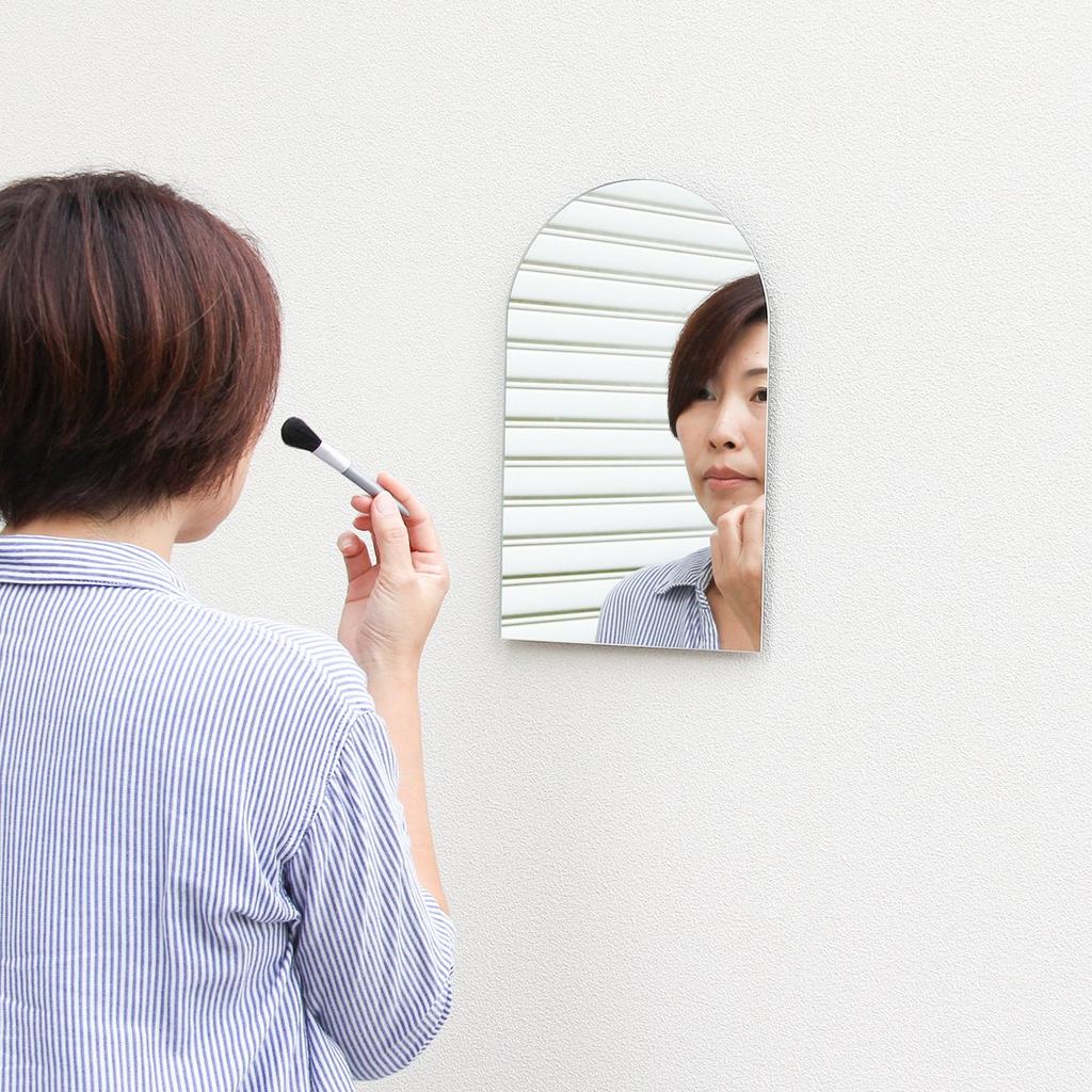 Mirror Wall Hanging Scandinavian Stylish 27 x 39cm Wall Mountable Mirror Design Shape Komado [Rental Mirror] Kagami's