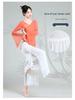 Women's Double Layer White Chiffon Dance Culottes - Wide Leg Flowy Pants for Classical Chinese Dance Practice