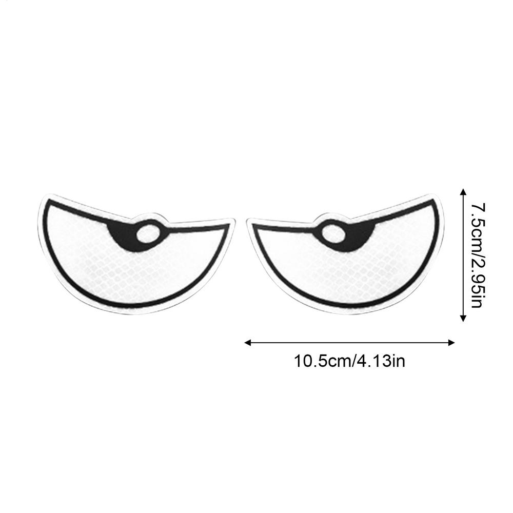 2pcs Funny Eyes Car Motorcycle Stickers Helmet Fairing Rear Window Decoration Decal Electric Car Motorcycle Reflective Stickers