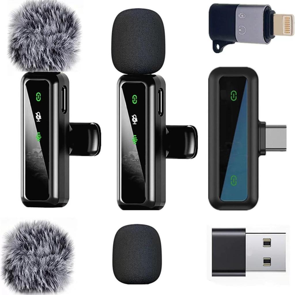 Microfono Lavalier Mini Wireless Bluetooth per Trasmissioni Live su Cellulare e Computer
